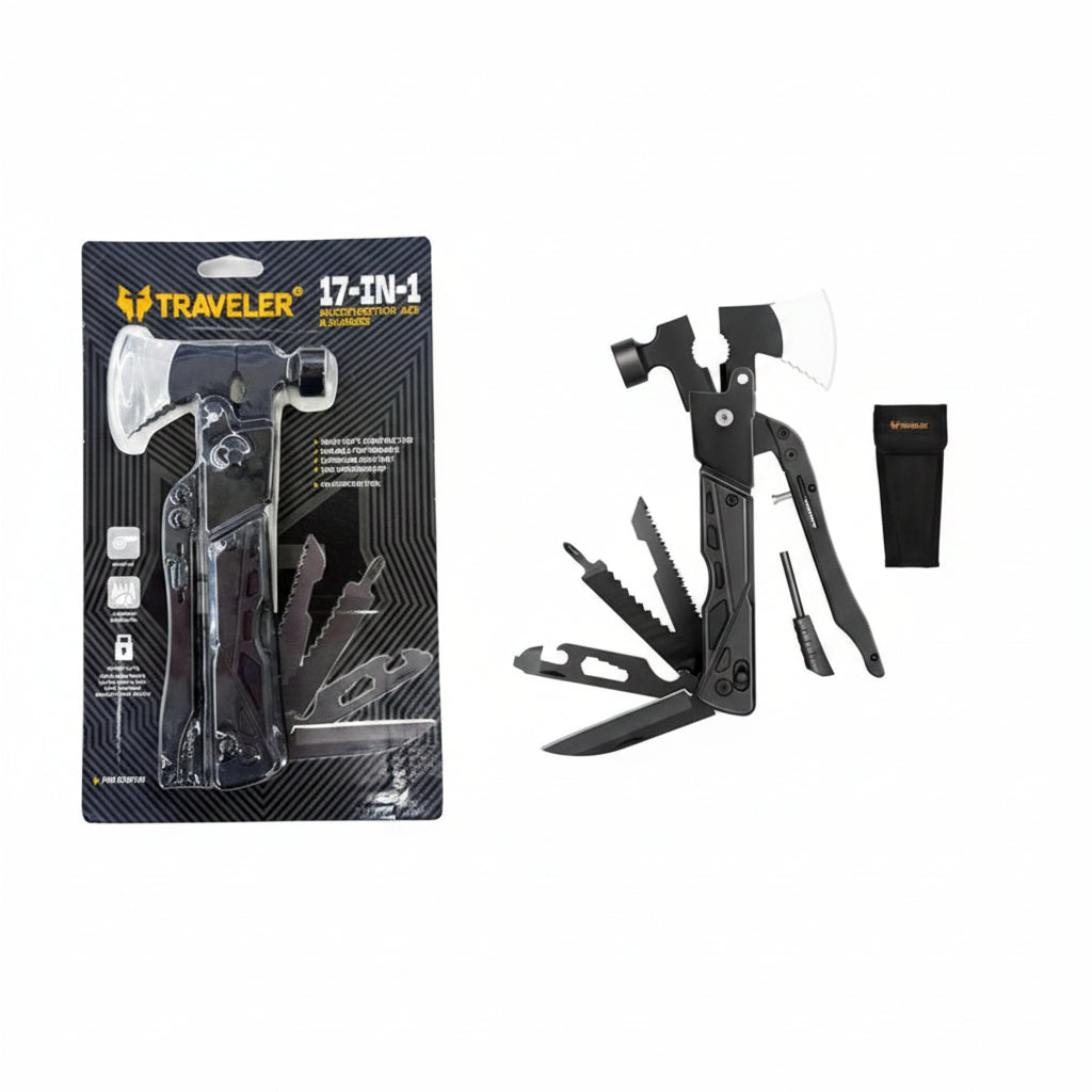 Traveler 17 in 1 Multi Axe & Hammer